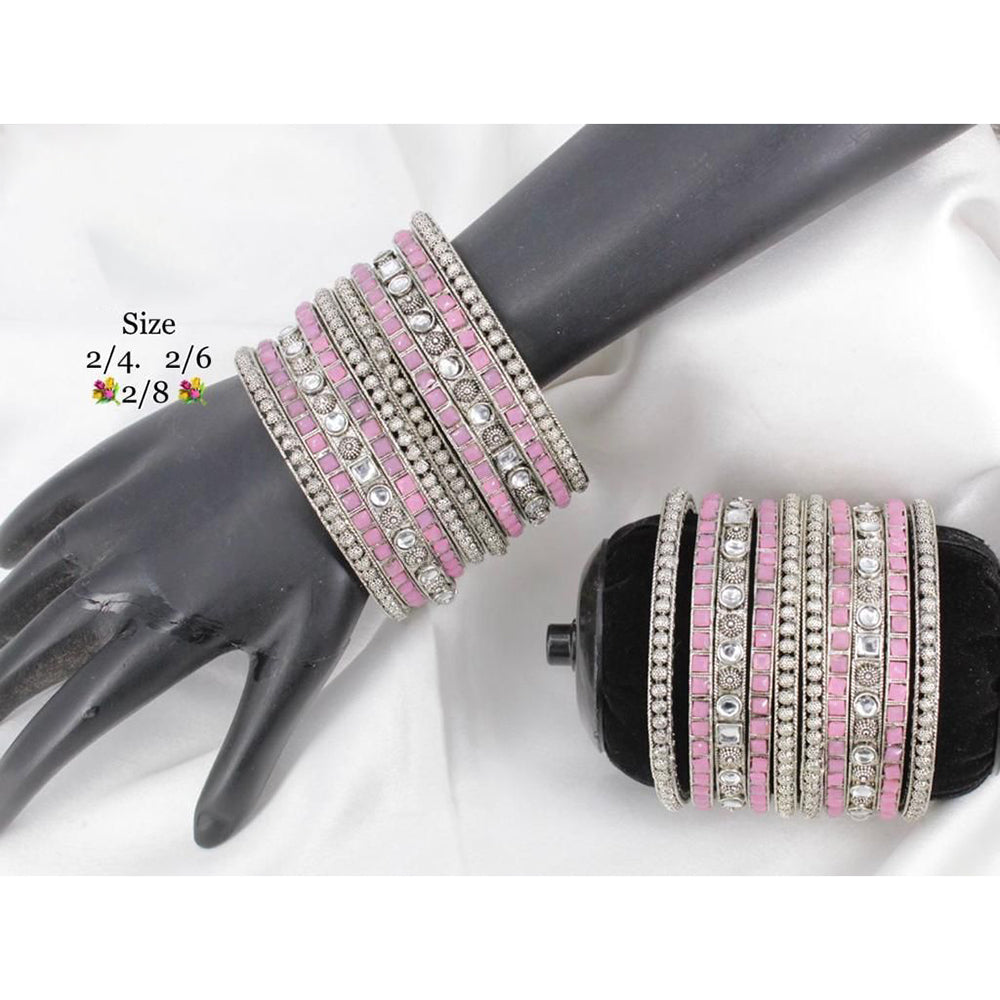 Pooja Bangles Silver Plated Bangles Set