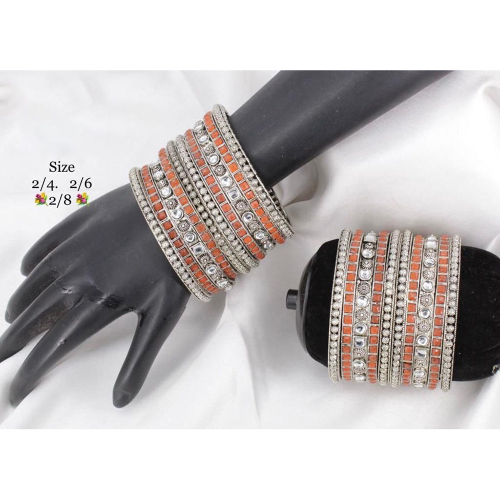 Pooja Bangles Silver Plated Bangles Set