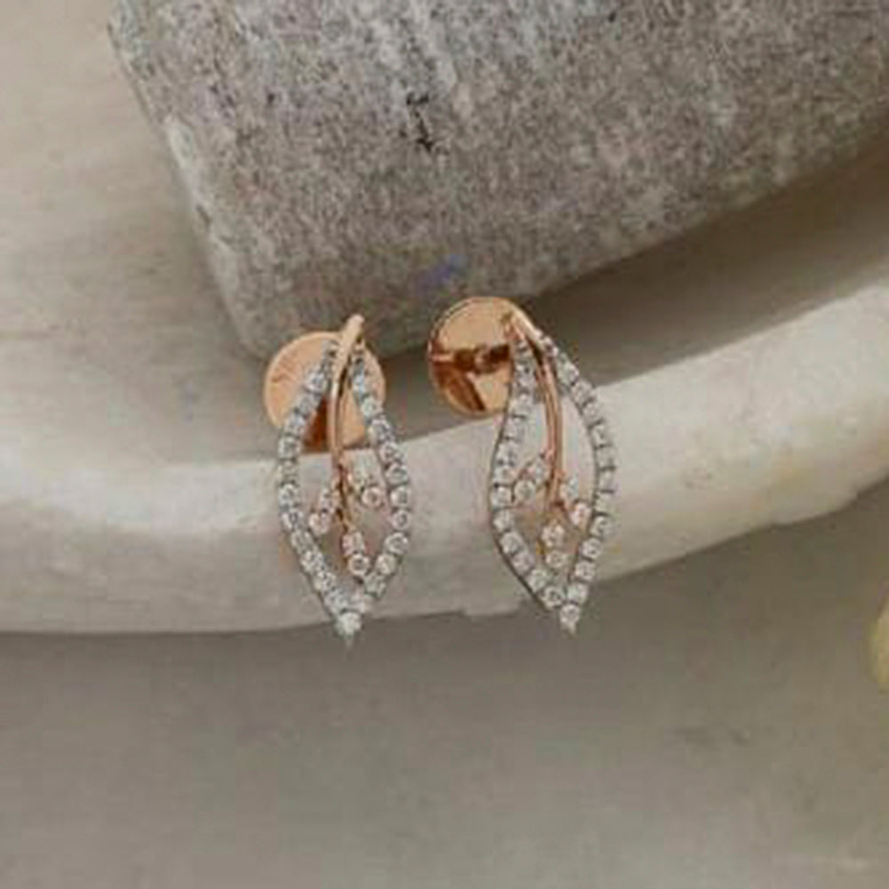 Pooja Bangles Gold Plated AD Stone Stud Earrings