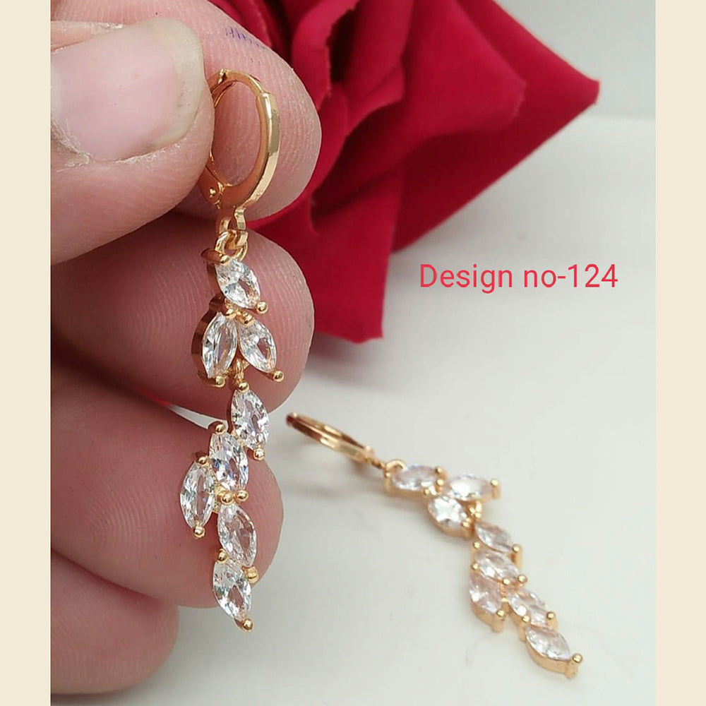 Pooja Bangles Gold Plated AD Stone Dangler Earrings