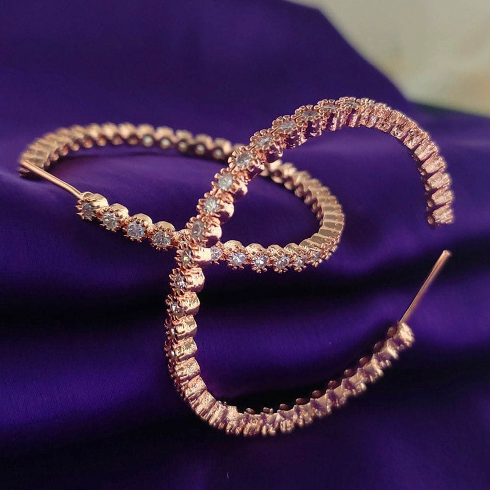 Pooja Bangles Gold Plated AD Stone Dangler Earrings