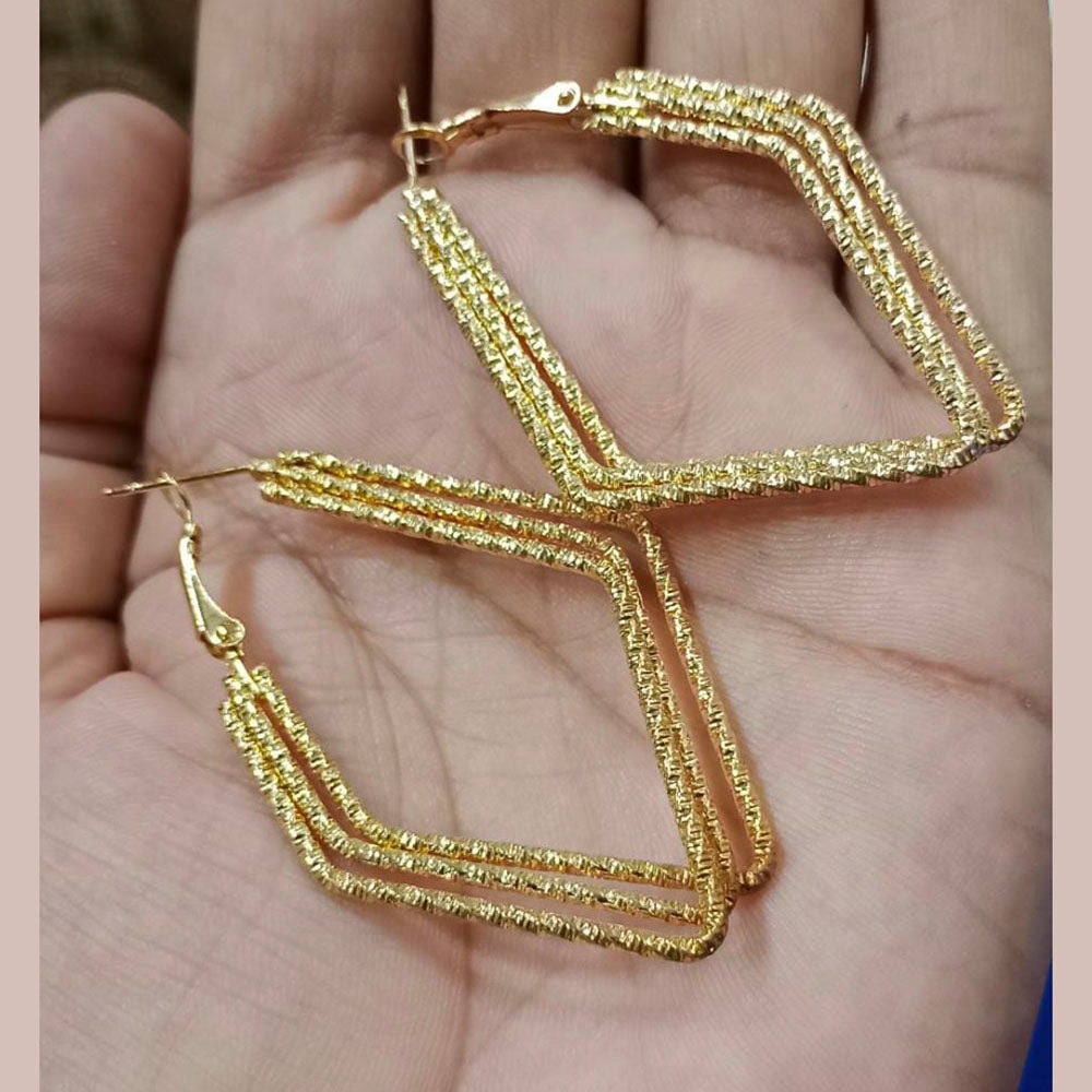 Pooja Bangles Gold & Silver Plated Dangler Earrings