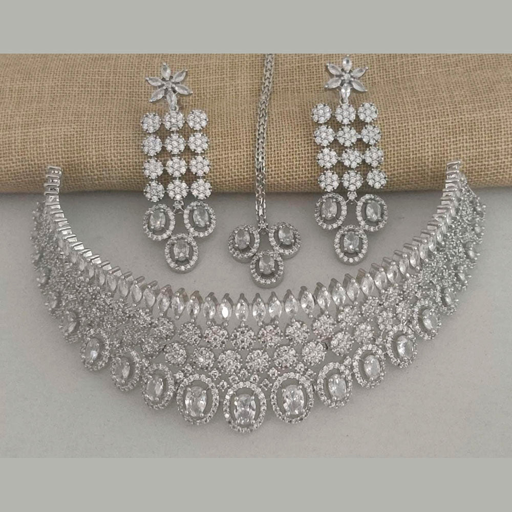 Pooja Bangles American Diamond Necklace Set