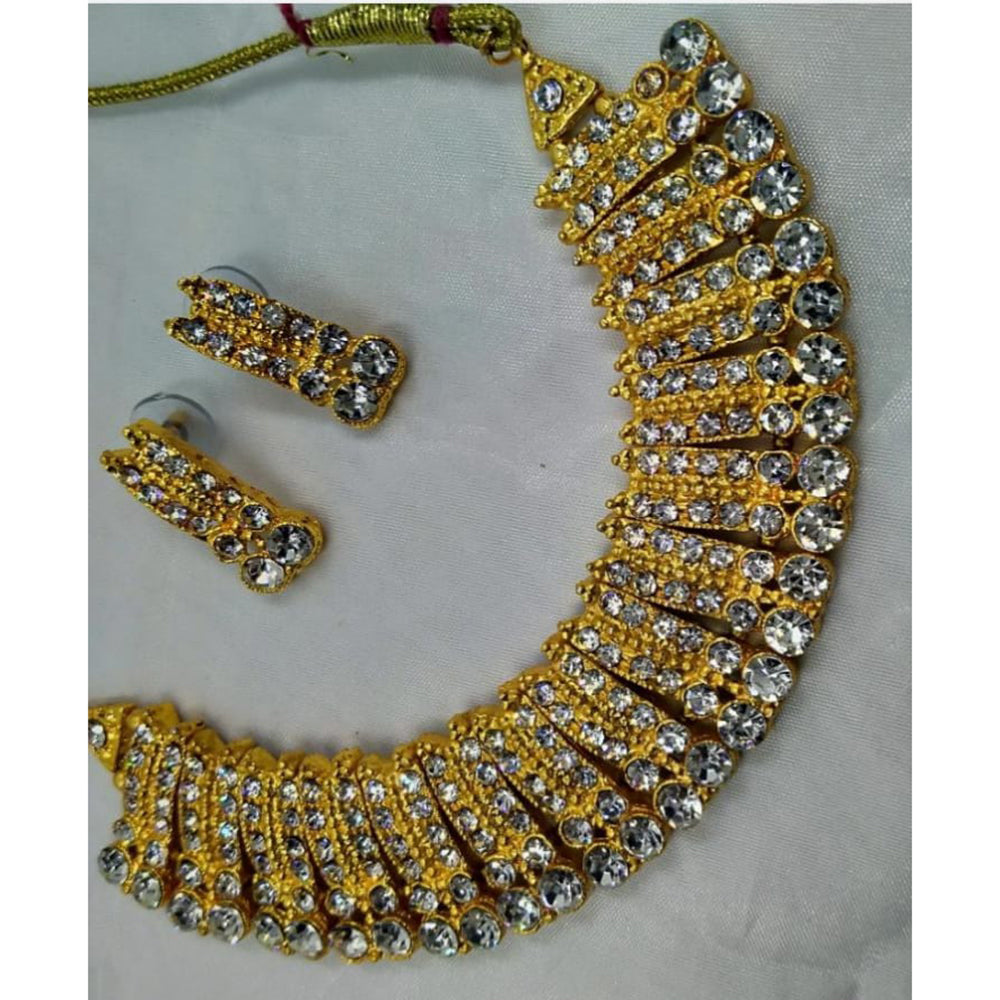 Pooja Bangles Gold Plated Austrian Stone Necklace Set