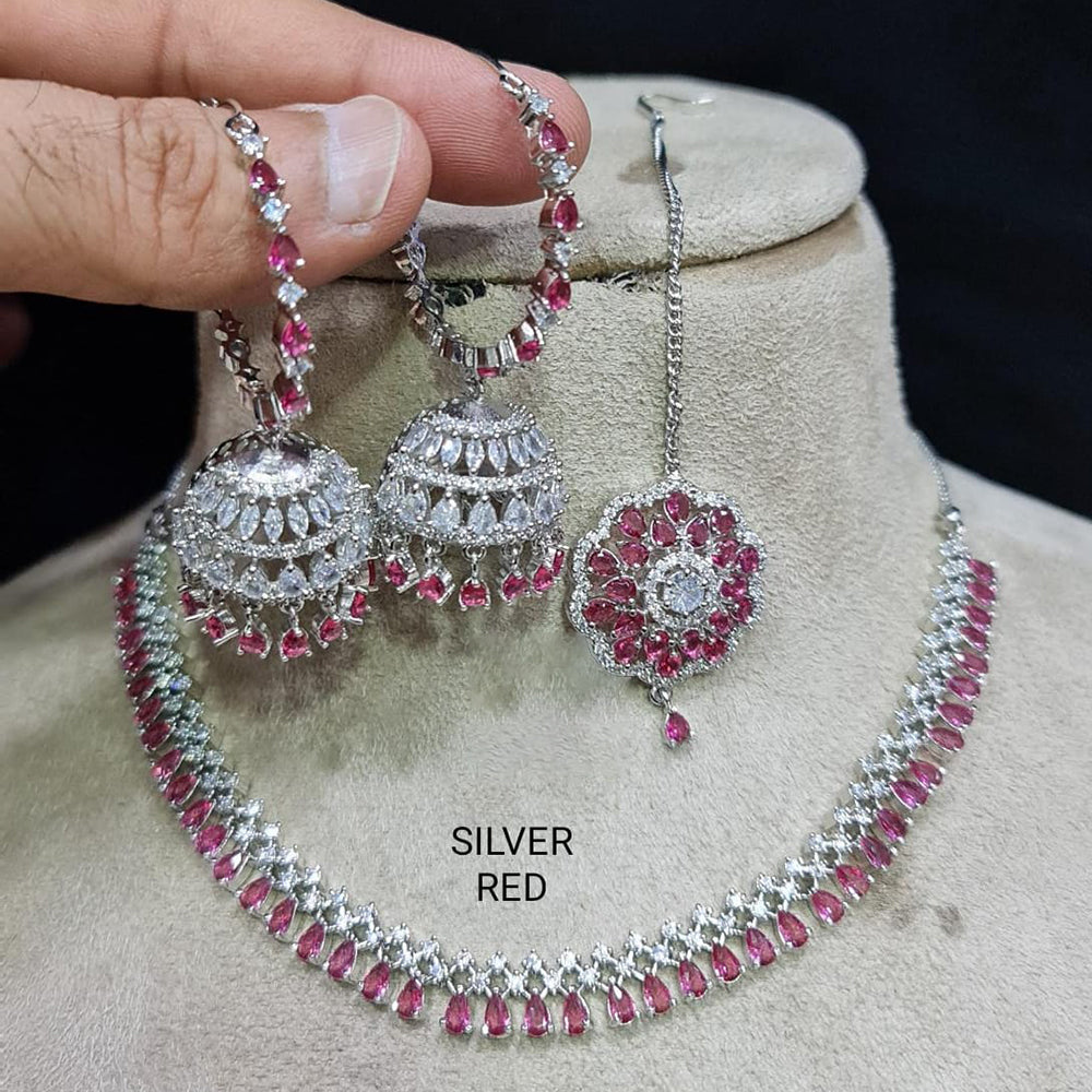 Pooja Bangles American Diamond Necklace Set