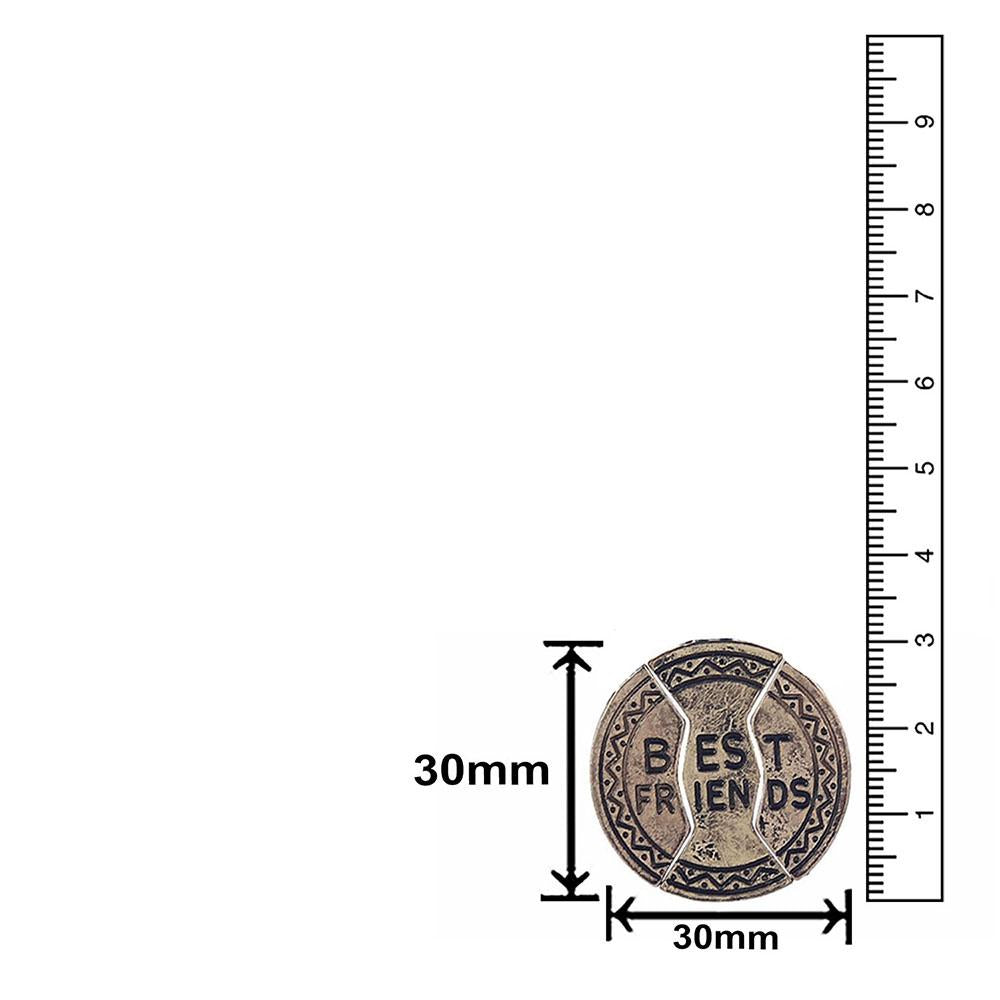 Mahi Gold Plated Designer Combo of Three Best Friends forever Unisex pendant