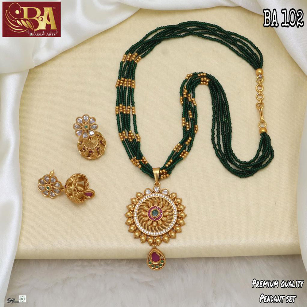 Bhargav Arts Gold Plated Long Necklace Set