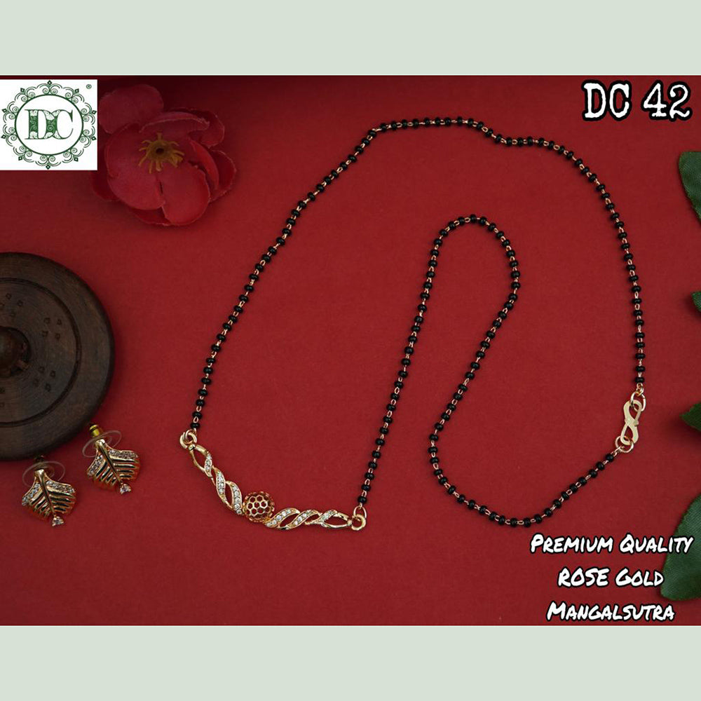 Diksha Collection Rose Gold Plated Mangalsutra