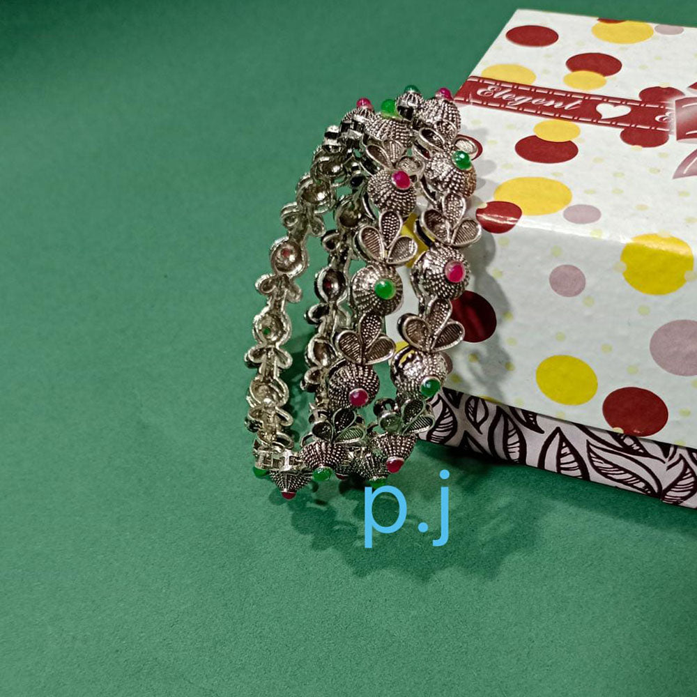 Pooja Bangles Oxidised Plated Designer Bangles Kada Set