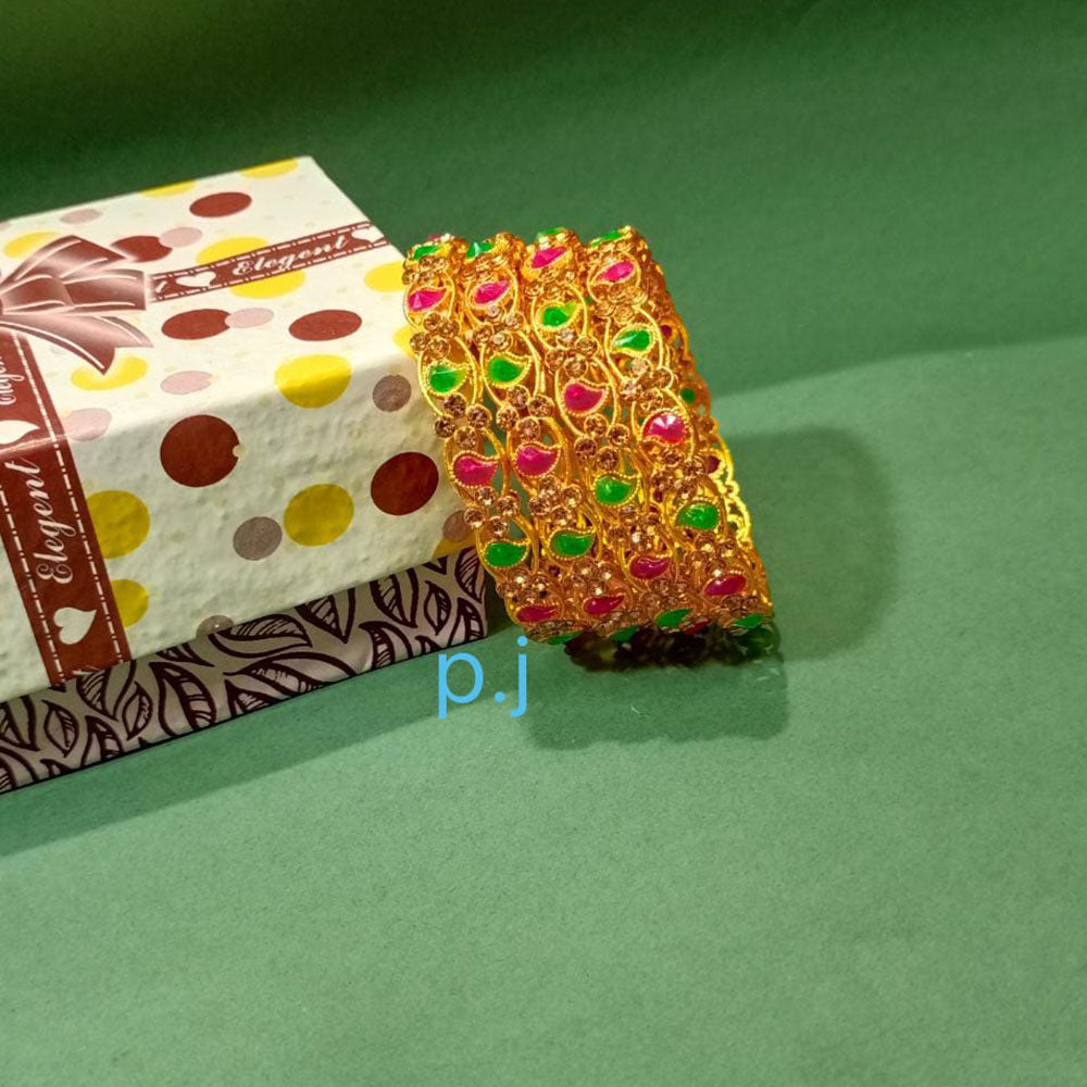 Pooja Bangles Gold Plated Designer Bangles Set