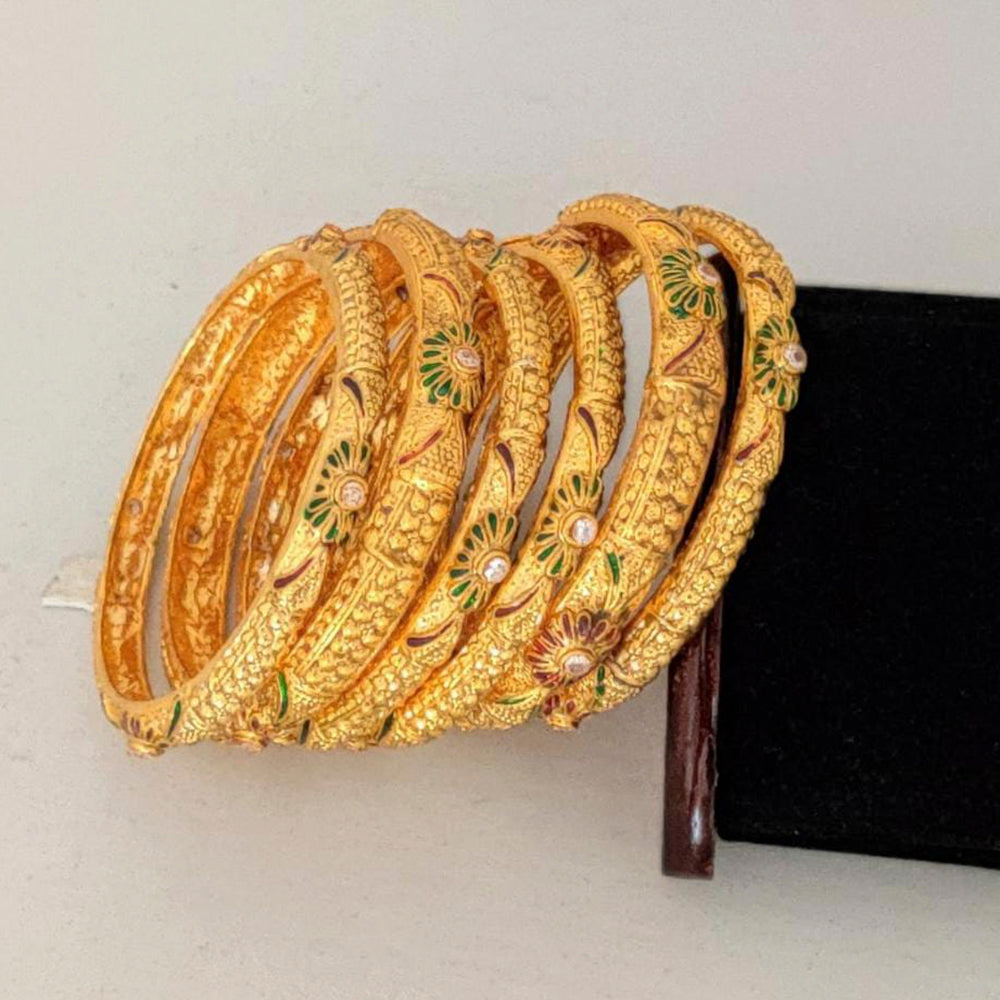 Pooja Bangles Gold Plated Designer Bangles Set