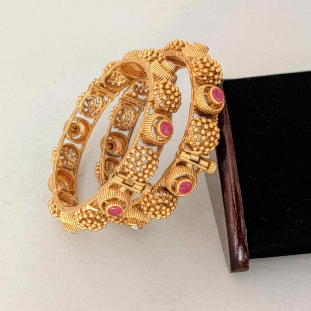 Pooja Bangles Gold Plated Designer Bangles Set