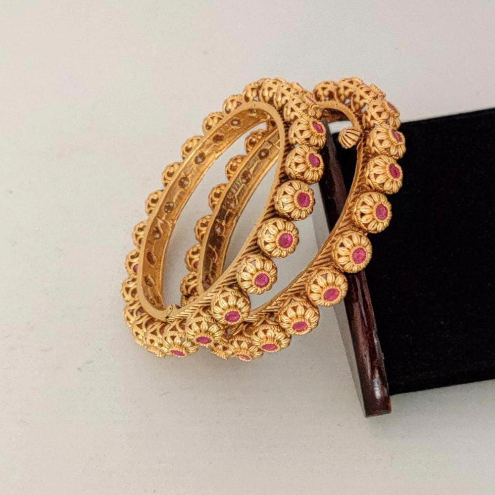 Pooja Bangles Gold Plated Designer Bangles Set