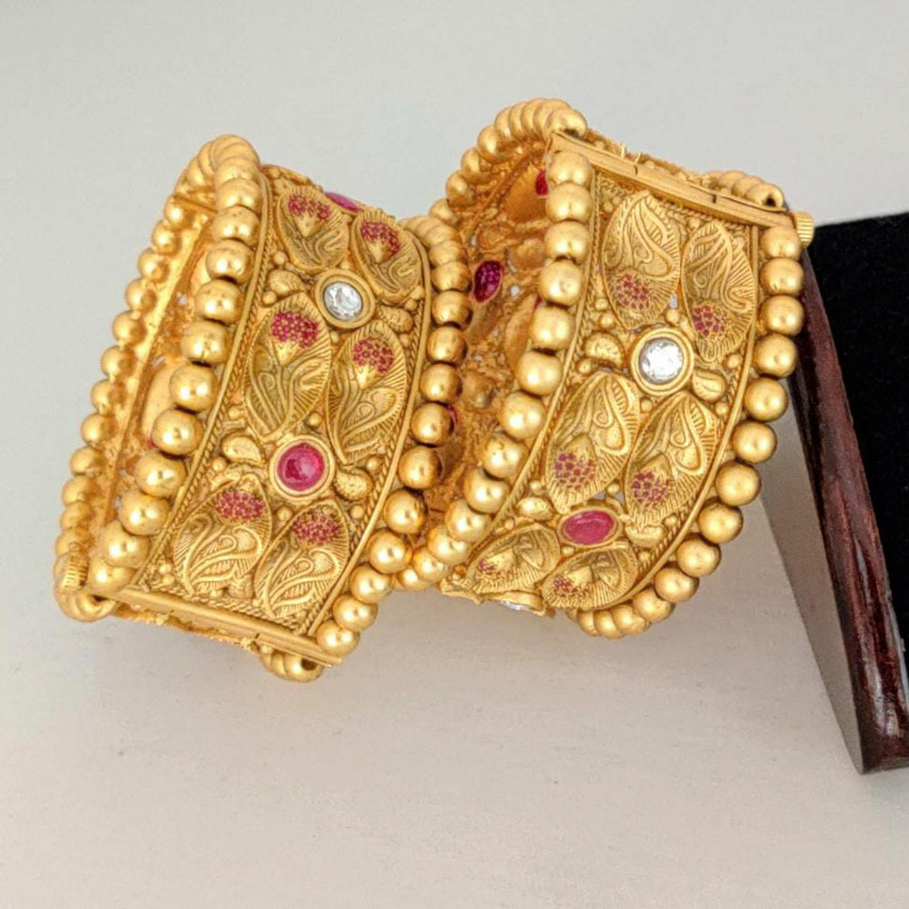 Pooja Bangles Gold Plated Designer Bangles Set