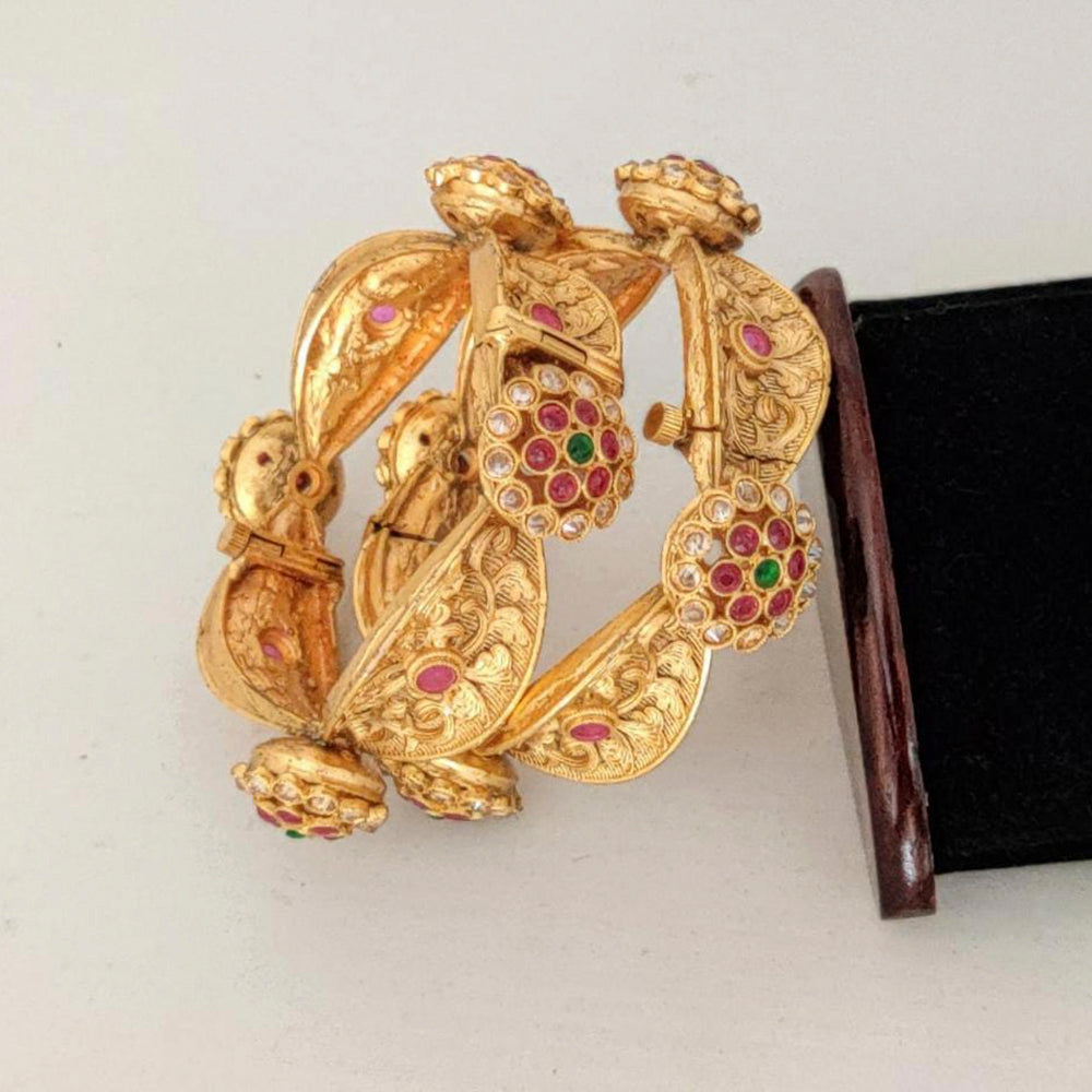 Pooja Bangles Gold Plated Bangles Set