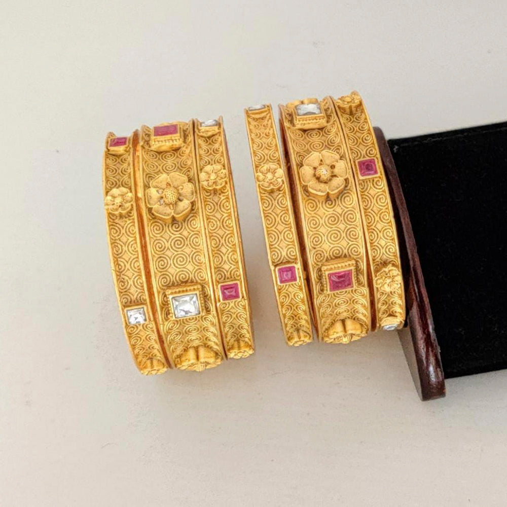 Pooja Bangles Gold Plated Bangles Set