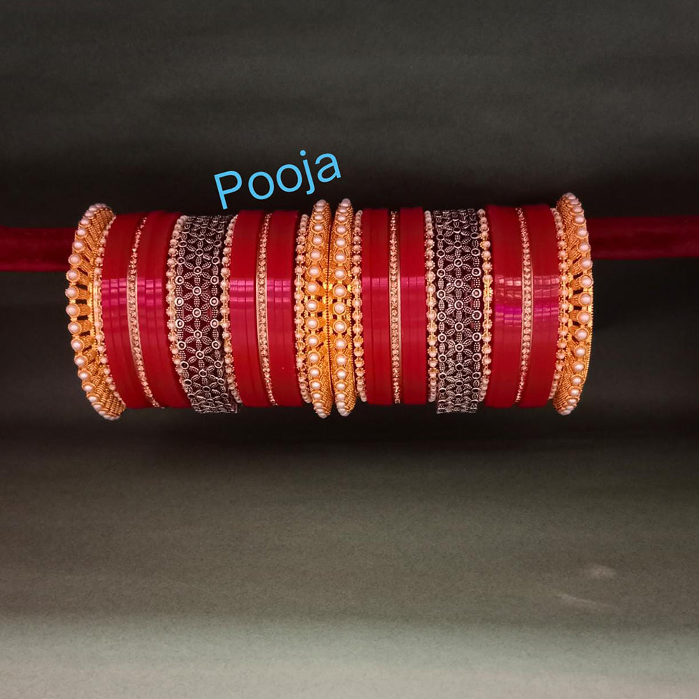 Pooja Bangles Gold Plated Bridal Bangles Set