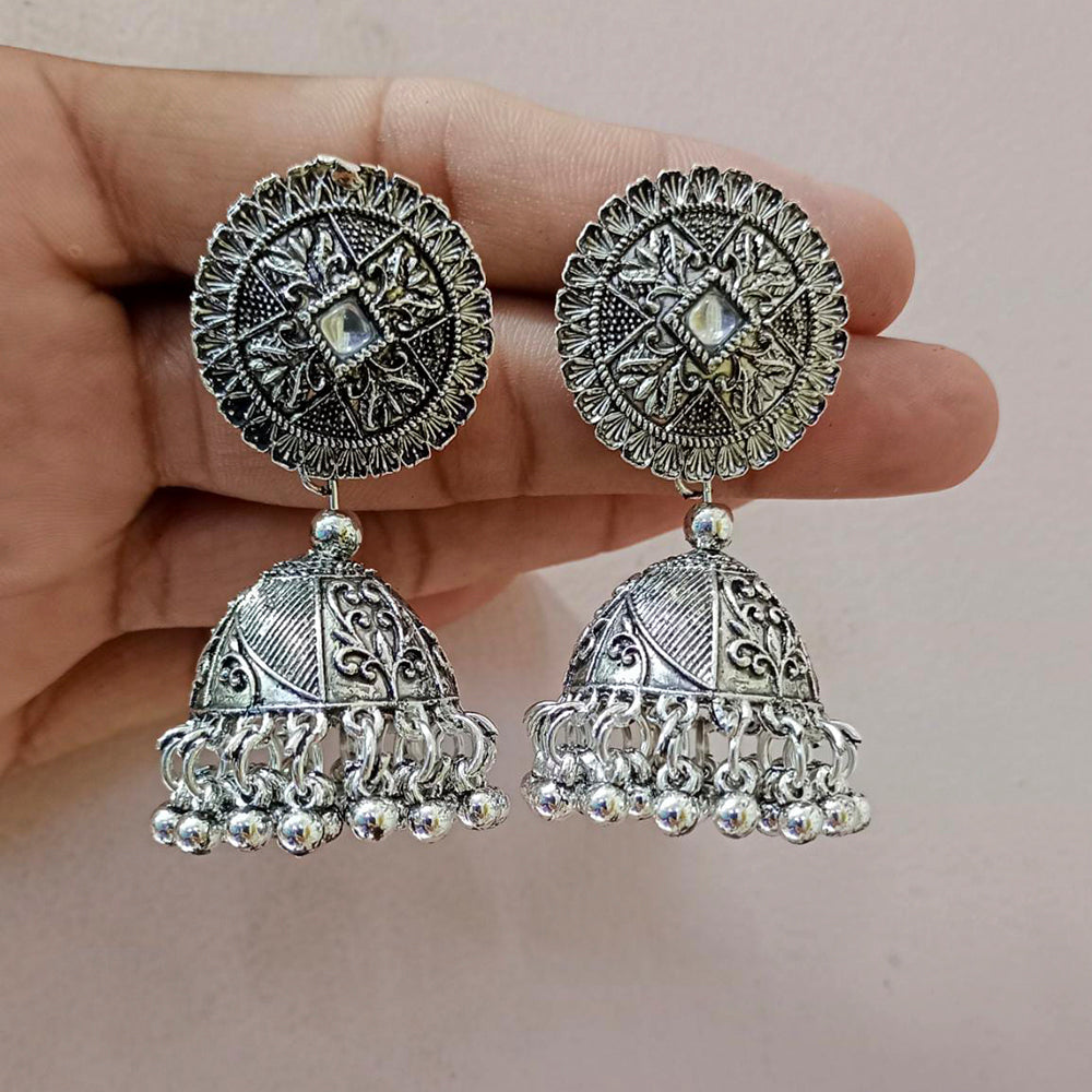Pooja Bangles Oxidised Jhumka Earrings