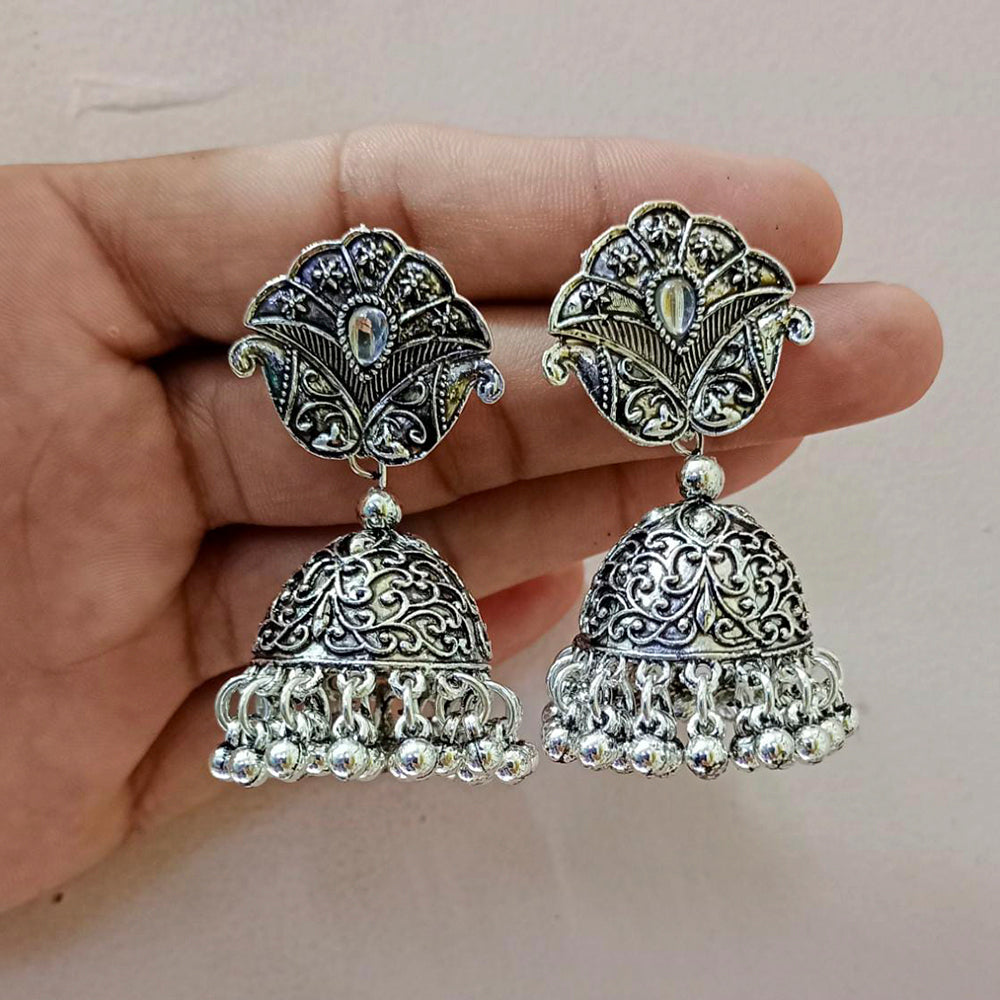 Pooja Bangles Oxidised Jhumka Earrings
