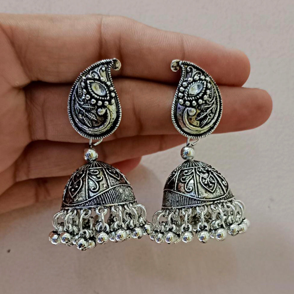 Pooja Bangles Oxidised Jhumka Earrings