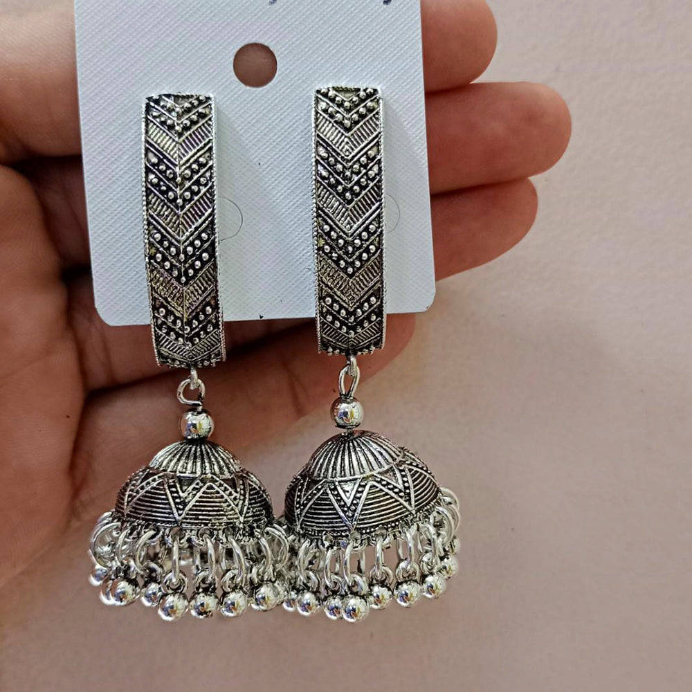 Pooja Bangles Oxidised Jhumka Earrings