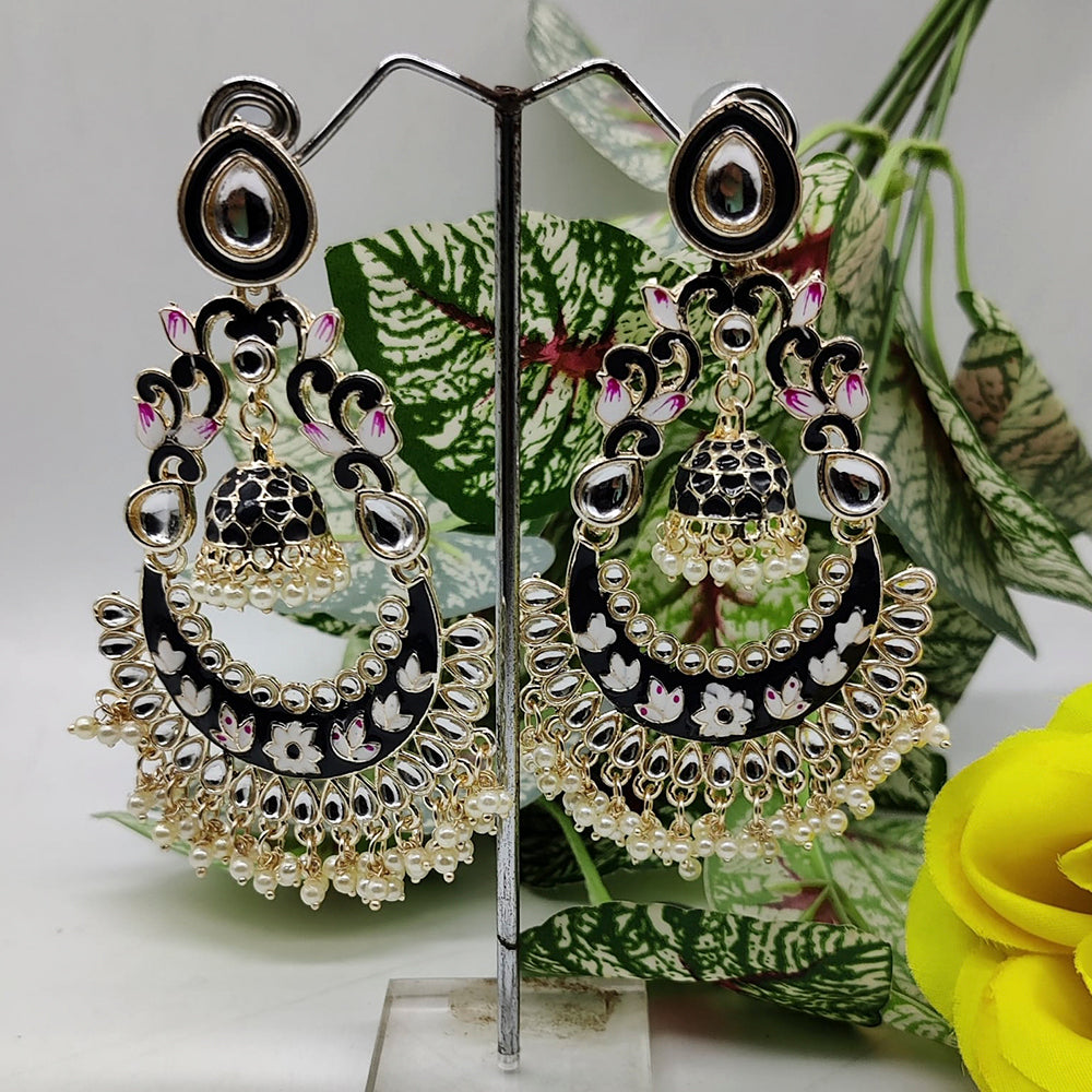 Pooja Bangles Gold Plated Kundan & Meenakari Earrings
