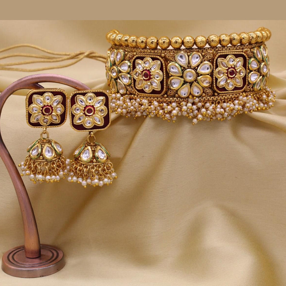 Pooja Bangles Gold Plated Designer Necklace Set