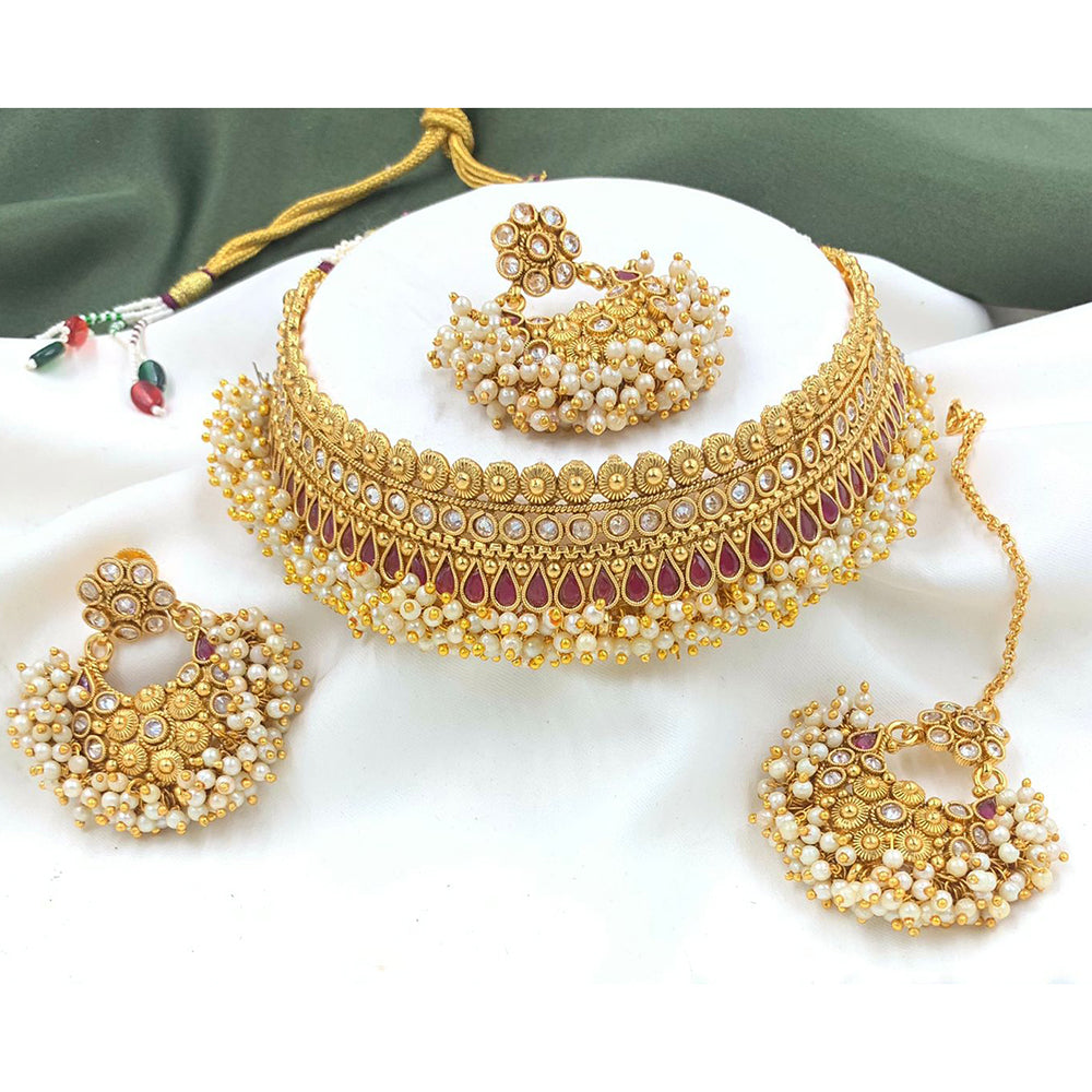 Pooja Bangles Gold Plated Designer Necklace Set