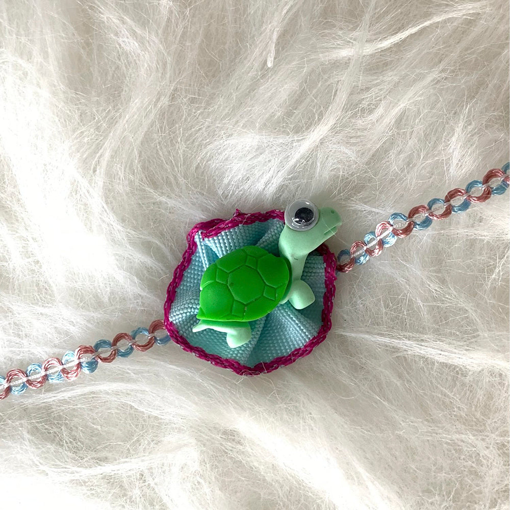 Etnico Fancy Cartoon Character Tortoise Rakhi Bracelets for Boys & Kids (R037)