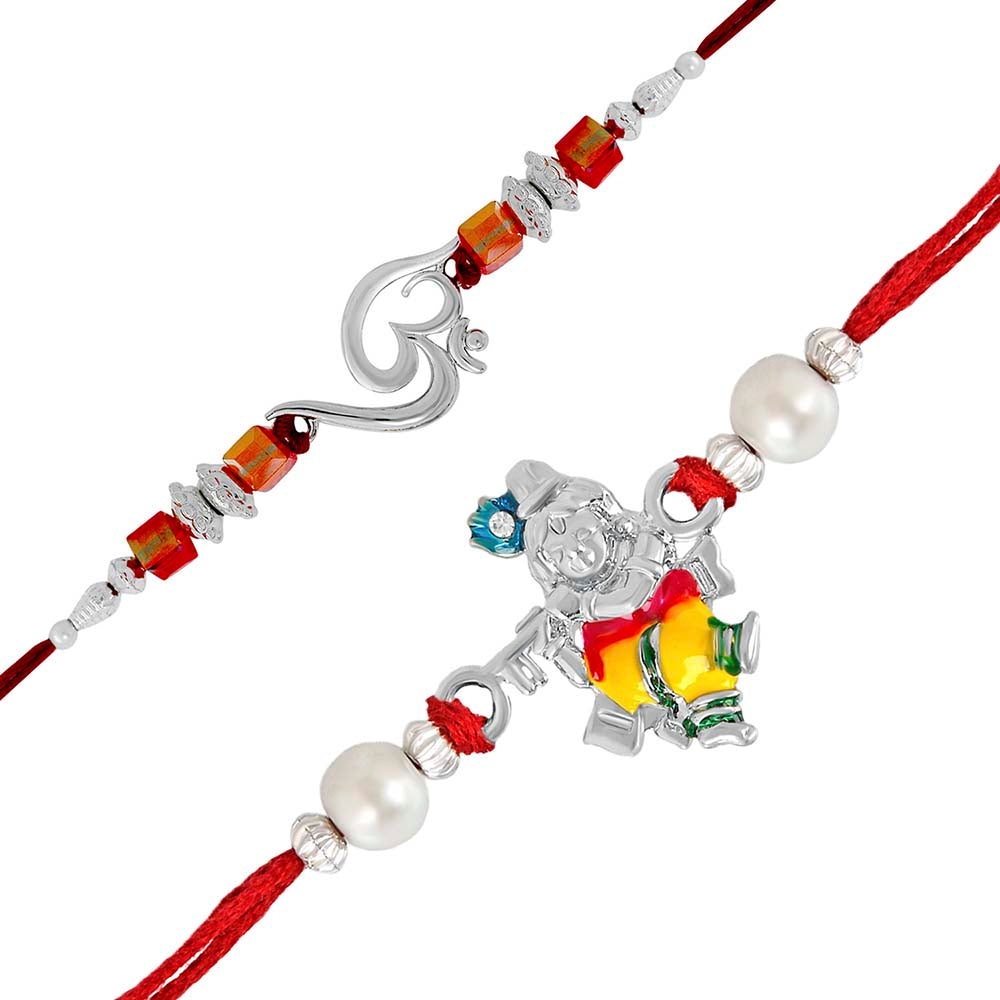 Mahi Combo of Krishna and Om Rakhis for Men (RCO1105348M)