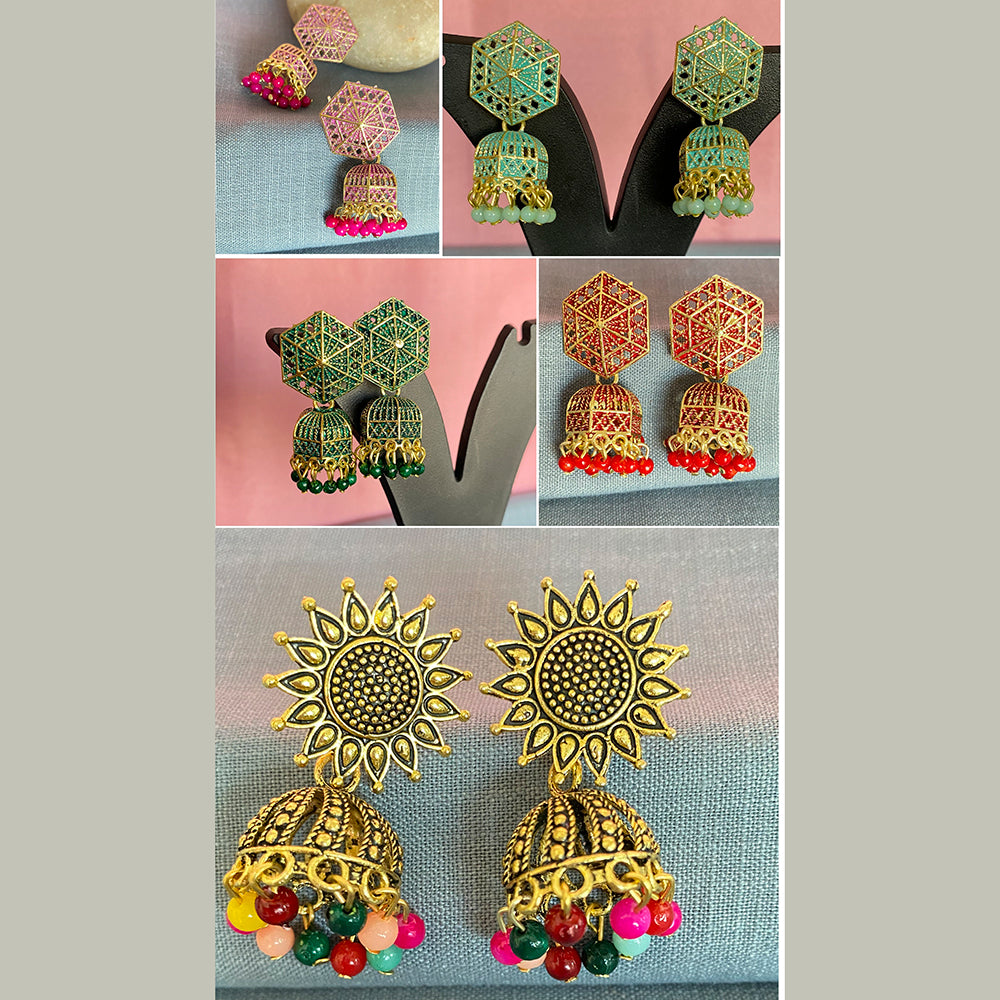 Mahavir Gold Plated Earrings Combo