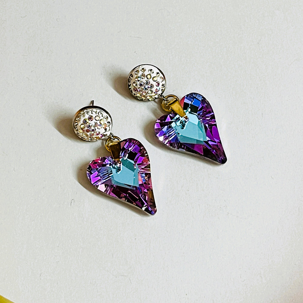 Shringarstreet Gold Plated Crystal Stone Stud Earrings