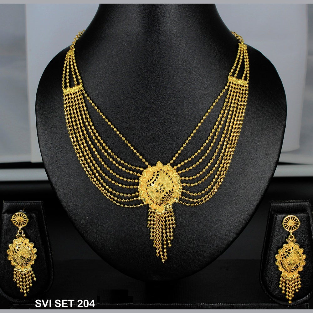 Mahavir Forming Gold Necklace Set  - SVI SET 204