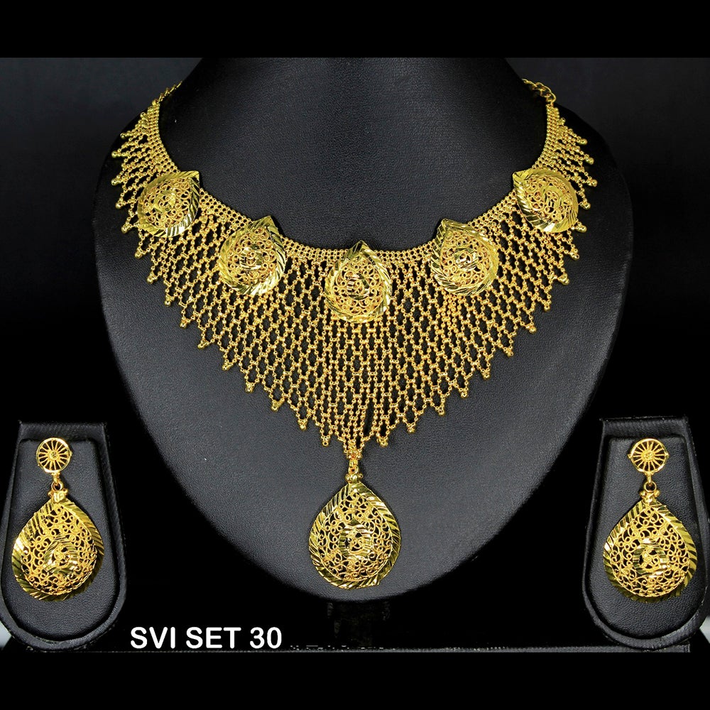 Mahavir Forming Gold Necklace Set - SVI SET 30
