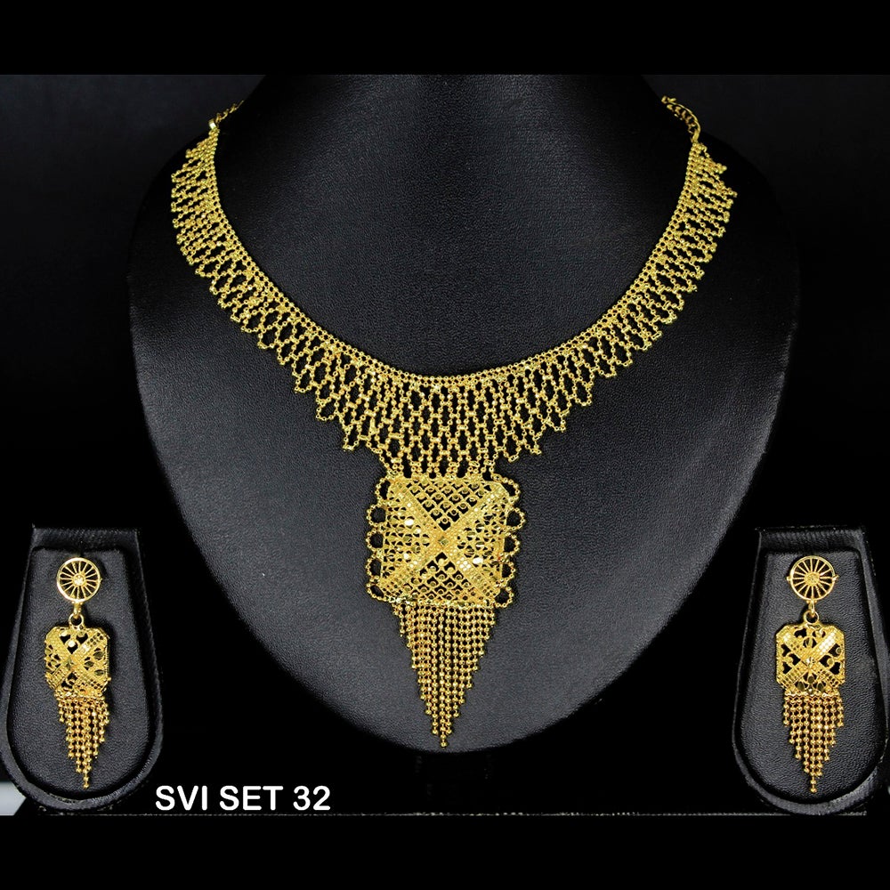Mahavir Forming Gold Necklace Set - SVI SET 32