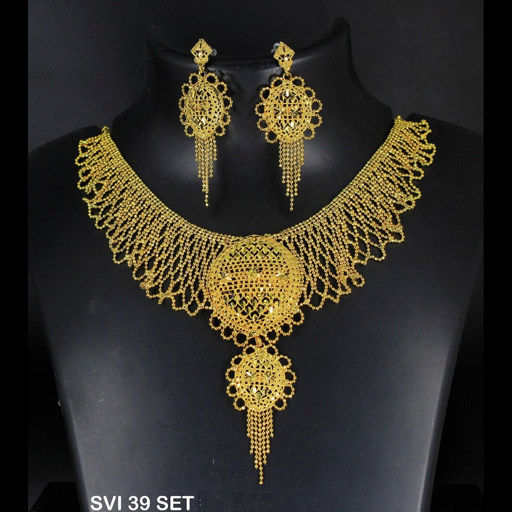 Mahavir Forming Gold Necklace Set - SVI SET 39