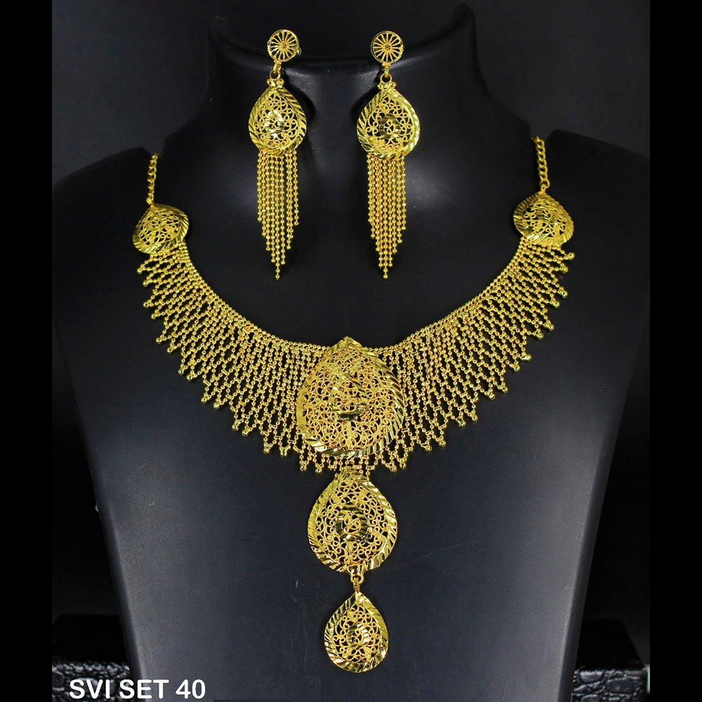 Mahavir Forming Gold Necklace Set - SVI SET 40
