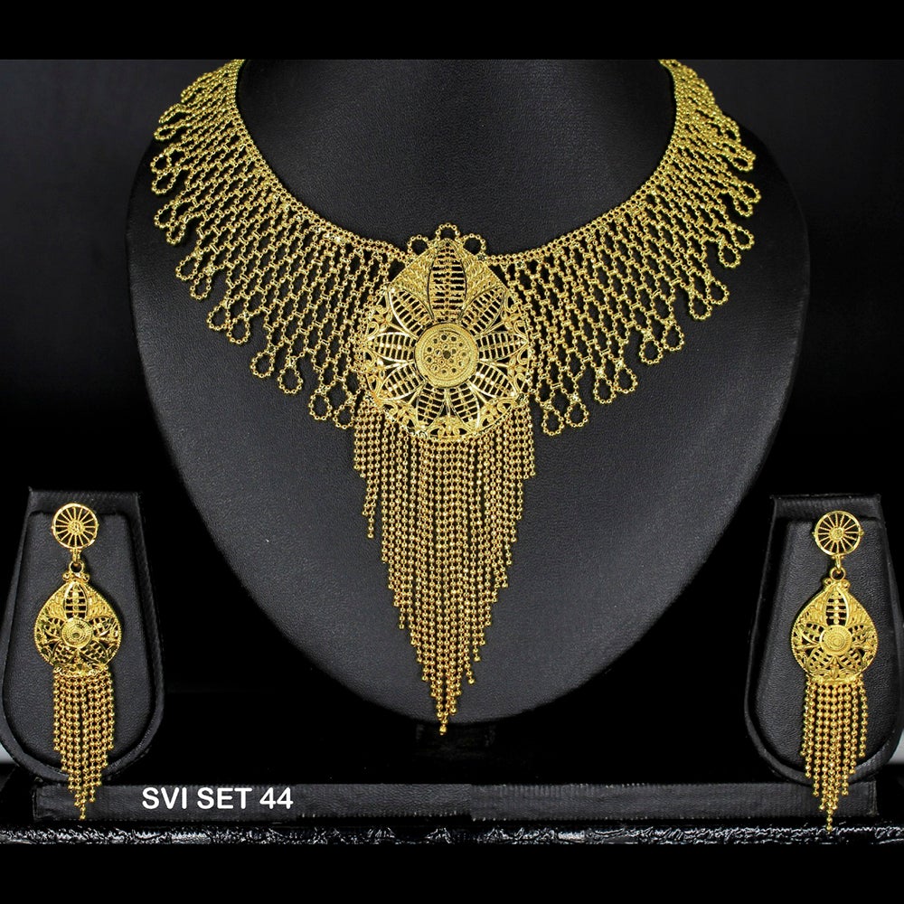 Mahavir Forming Gold Necklace Set - SVI SET 44