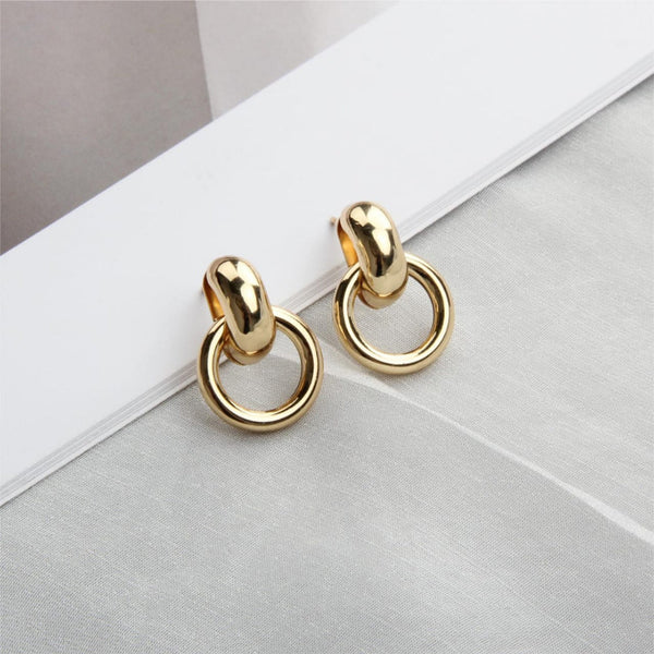 Salty Cute Bangle Hoops Earrings - Gold