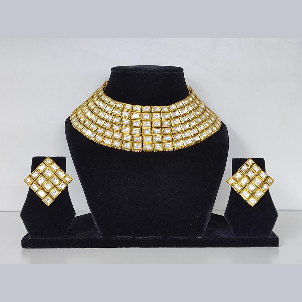 Tarangavi Kundan Gold Plated Designer Choker Necklace Set