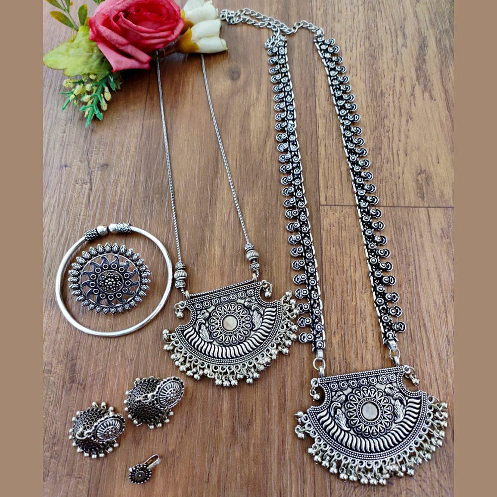 Vaamika Oxidised Plated Necklace Combo