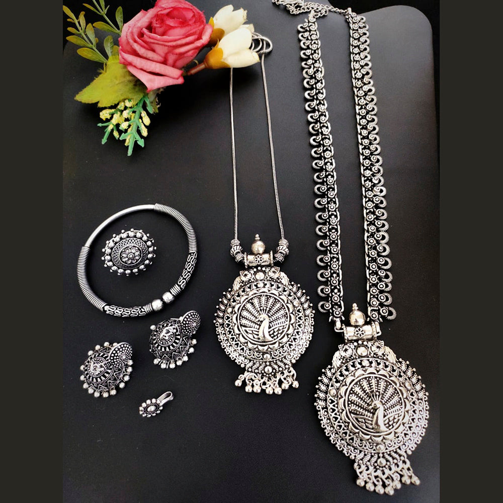 Vaamika Oxidized Plated Necklace Combo