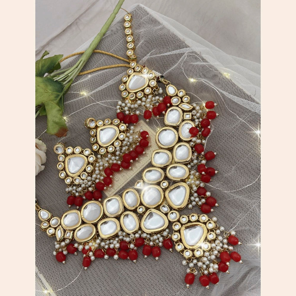 Vaamika Gold Plated Kundan Stone Choker Necklace Set