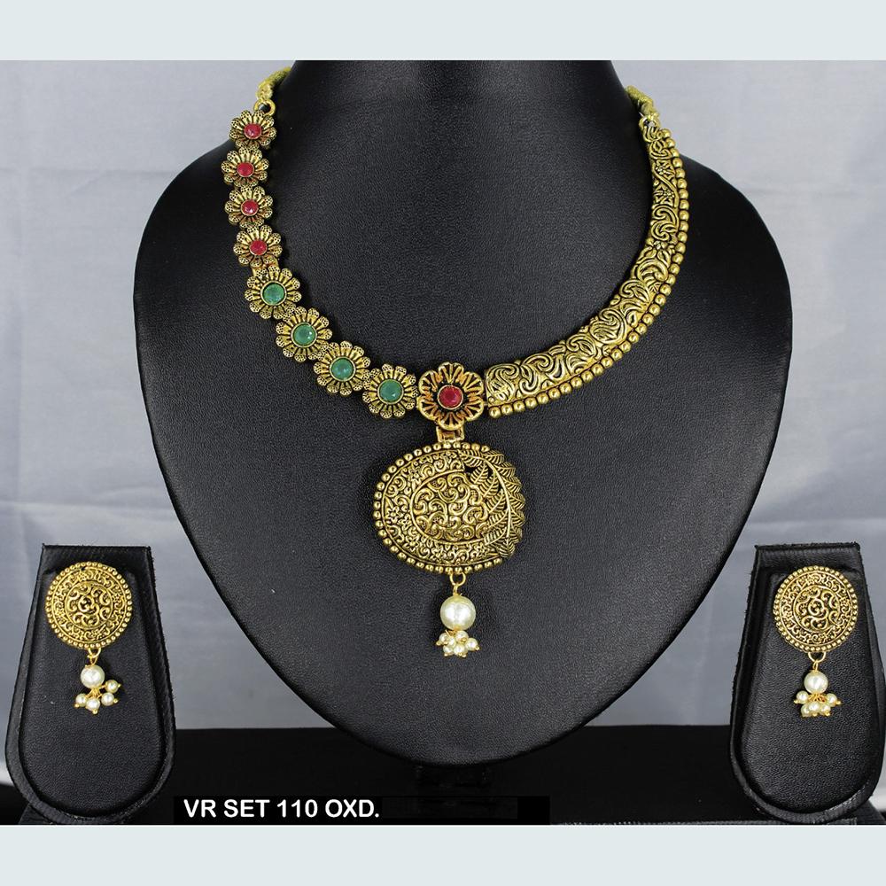 Mahavir Forming Gold Necklace Set - VR SET 110 OXD