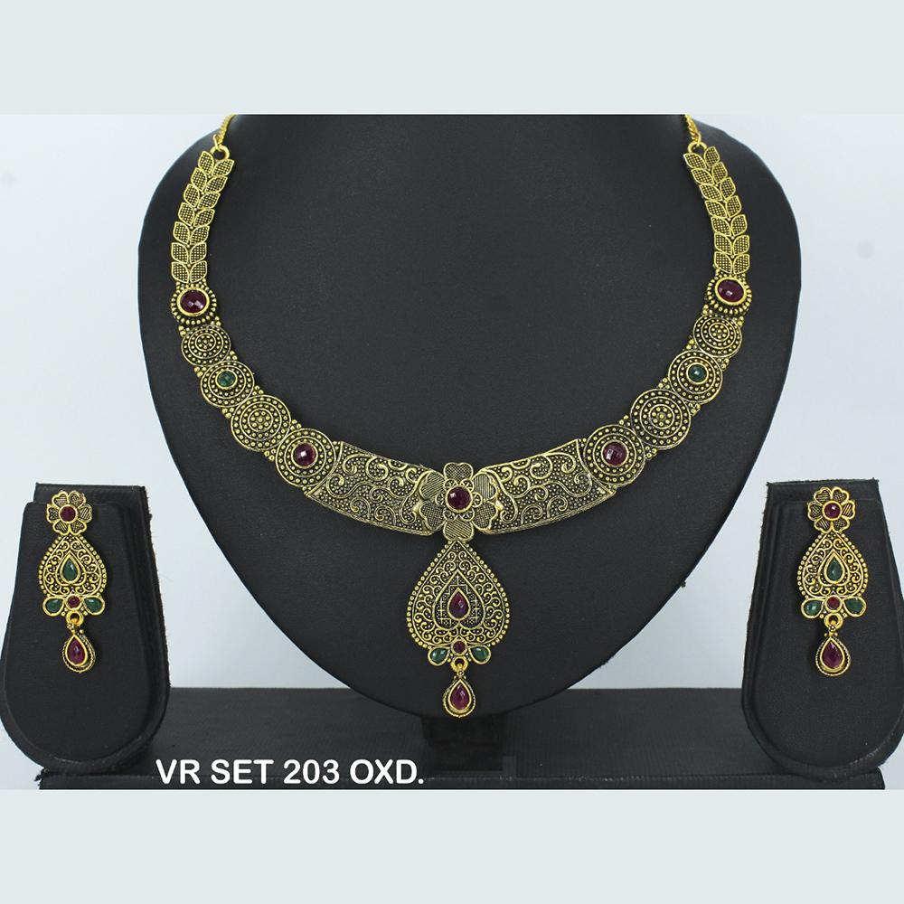 Mahavir Forming Gold Necklace Set - VR SET 203 OXD