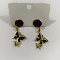 Diyu Dhyu Gold Plated Austrian Stone Dangler Earrings