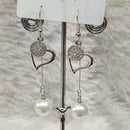 Diyu Dhyu Silver Plated Austrian Stone Dangler Earrings