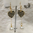 Diyu Dhyu Gold Plated Austrian Stone Dangler Earrings