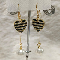 Diyu Dhyu Gold Plated Austrian Stone Dangler Earrings