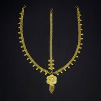 Mahavir DYE Gold Plated Floral Damini Matha Patti 